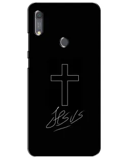 Чехол для Huawei Y6s с картинкой «Графический крест Jesus» Чехол для Huawei Y6s с картинкой «Графический крест Jesus»