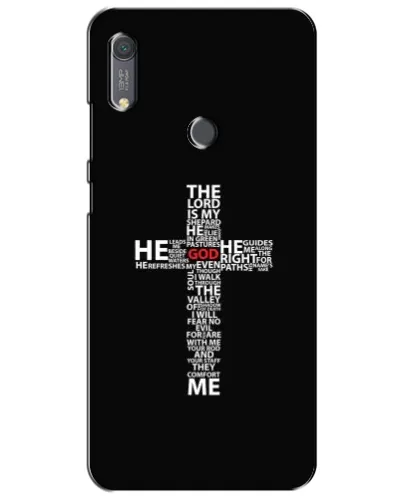 Чехол для Huawei Y6s с картинкой «Текстовый крест» Чехол для Huawei Y6s с картинкой «Текстовый крест»