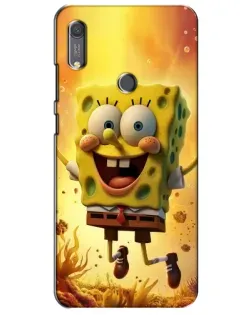 Чохол для Huawei Y6s з картинкою «Губка Боб стрибає»