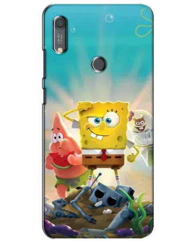 Чохол для Huawei Y6s з картинкою «Спанч Боб переможець»