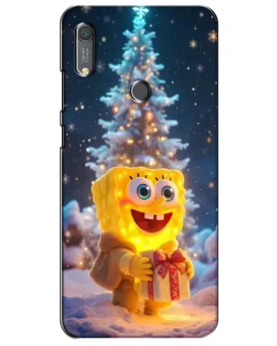 Чохол для Huawei Y6s з картинкою «Різдвяний Спанч Боб»