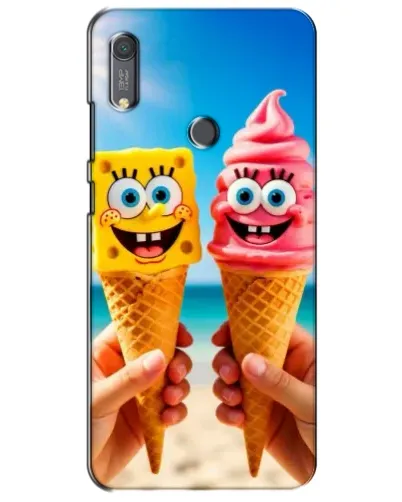 Чохол для Huawei Y6s з картинкою «Спанч Боб морозиво»