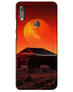 Чехол для Huawei Y6s с картинкой «Cybertruck на Марсе»