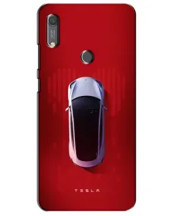 Чехол для Huawei Y6s с картинкой «Tesla Top View»
