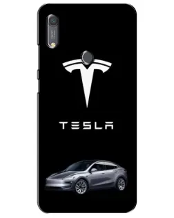 Чехол для Huawei Y6s с картинкой «Tesla Model Y»
