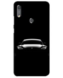 Чехол для Huawei Y6s с картинкой «Фары Tesla Night»