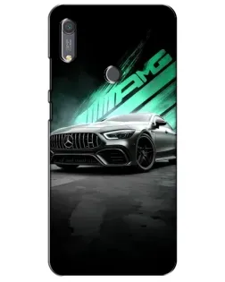 Чехол для Huawei Y6s с картинкой «Темный Mercedes AMG»