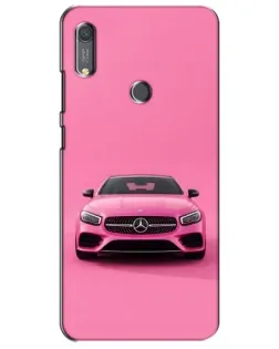 Чехол для Huawei Y6s с картинкой «Розовый Mercedes AMG»