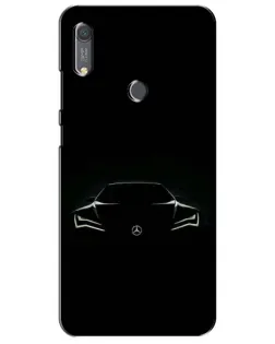 Чехол для Huawei Y6s с картинкой «Mercedes — силуэт авто»
