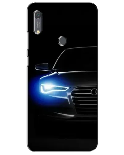 Чехол для Huawei Y6s с картинкой «Неоновый взгляд Audi»