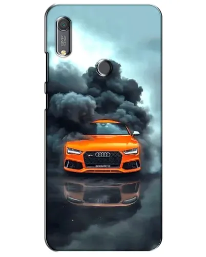 Чехол для Huawei Y6s с картинкой «Audi в облаках дыма»