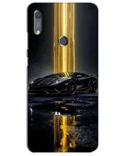 Чехол для Huawei Y6s с картинкой «Ночной Lamborghini драйв»