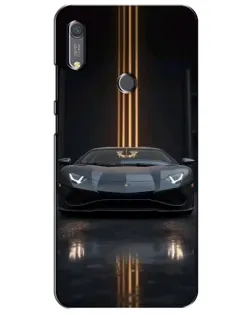 Чехол для Huawei Y6s с картинкой «Lamborghini золотые линии»