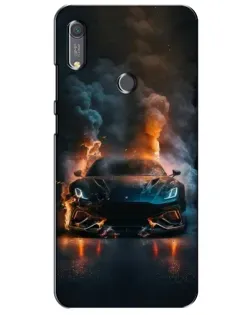 Чехол для Huawei Y6s с картинкой «Lamborghini дымная эстетика»