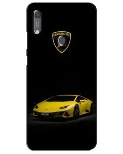 Чехол для Huawei Y6s с картинкой «Lamborghini желтый акцент»