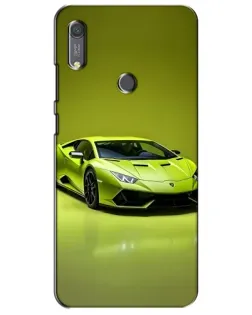 Чехол для Huawei Y6s с картинкой «Салатовый Lamborghini Huracan»