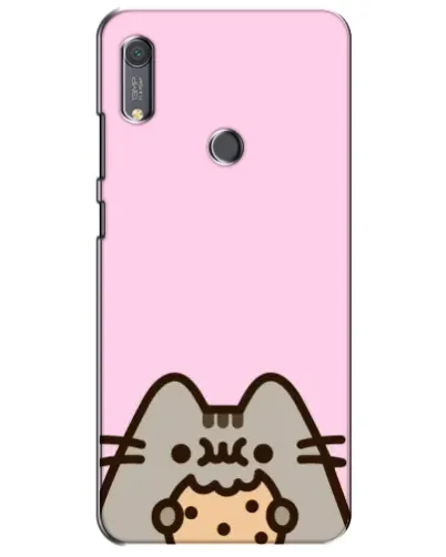 Чехол для Huawei Y6s с картинкой «Pusheen и печенье»