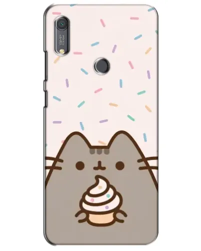 Чехол для Huawei Y6s с картинкой «Пушин с кексом»