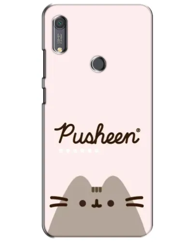 Чехол для Huawei Y6s с картинкой «Pusheen логотип»