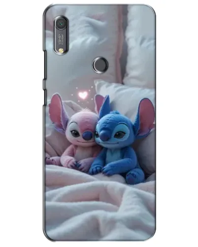 Чехол для Huawei Y6s с картинкой «Плюшевые Стич Ангел»