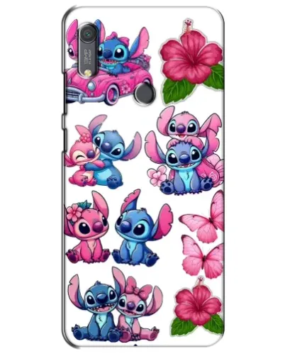 Чехол для Huawei Y6s с картинкой «Стикеры Stitch и Angel»