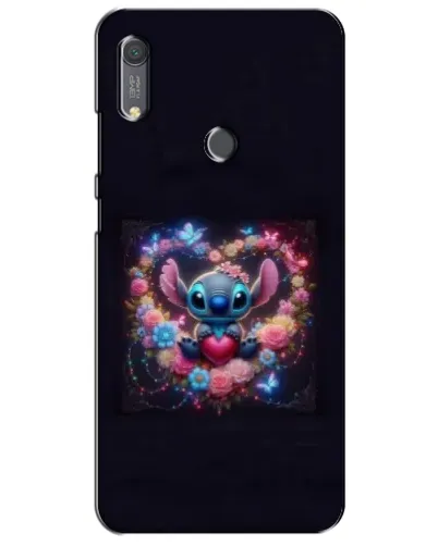 Чехол для Huawei Y6s с картинкой «Stitch в цветах»