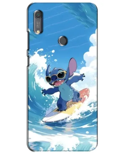 Чехол для Huawei Y6s с картинкой «Стич на волне»