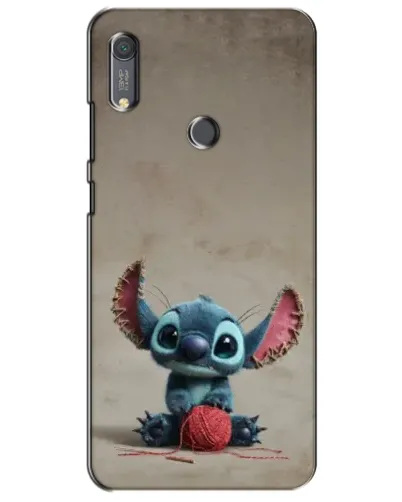 Чехол для Huawei Y6s с картинкой «Стич на коричневом фоне»