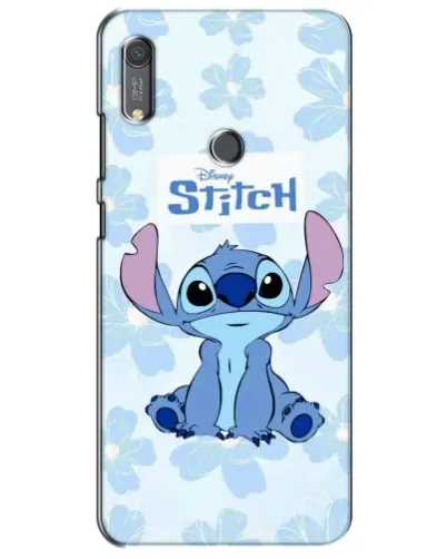 Чехол для Huawei Y6s с картинкой «Stitch среди цветов»