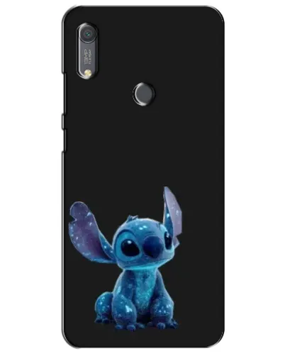 Чехол для Huawei Y6s с картинкой «Стич на черном»