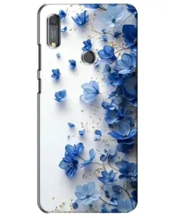 Чохол для Huawei Y6s з картинкою «Блакитний квітковий каскад»