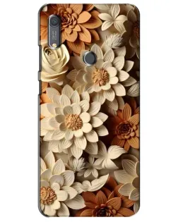 Чохол для Huawei Y6s з картинкою «Бежевий флористичний декор»