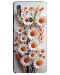 Чохол для Huawei Y6s з картинкою «Білі сухоцвіти»