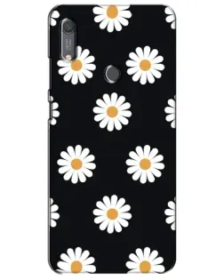 Чохол для Huawei Y6s з картинкою «Ромашки на чорному»