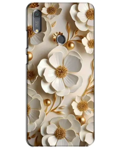 Чехол для Huawei Y6s с картинкой «Белие бумажние цвети» Чехол для Huawei Y6s с картинкой «Белие бумажние цвети»