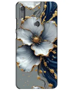 Чохол для Huawei Y6s з картинкою «Біла квітка та золотий флюїд»