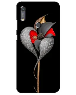 Чохол для Huawei Y6s з картинкою «Срібна фантазійна квітка»