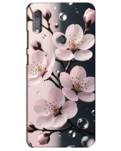 Чехол для Huawei Y6s с картинкой «Нежная сакура и капли» Чехол для Huawei Y6s с картинкой «Нежная сакура и капли»