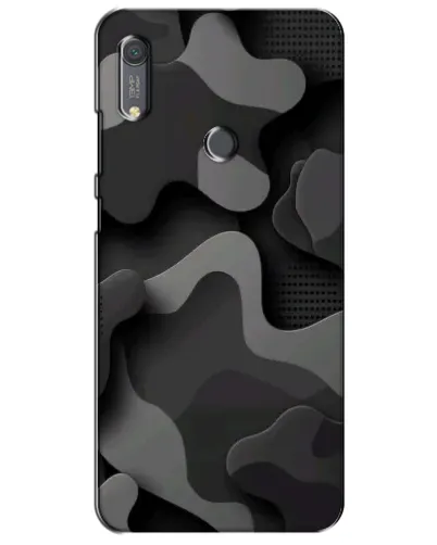 Чехол для Huawei Y6s с картинкой «Темный абстрактный камуфляж»