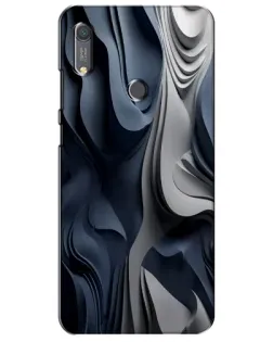 Чехол для Huawei Y6s с картинкой «Объемные синие складки» Чехол для Huawei Y6s с картинкой «Объемные синие складки»