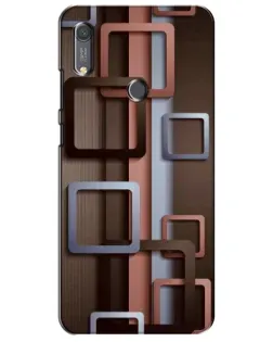 Чехол для Huawei Y6s с картинкой «Коричневые объемные квадраты» Чехол для Huawei Y6s с картинкой «Коричневые объемные квадраты»