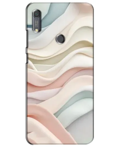 Чехол для Huawei Y6s с картинкой «Пастельные нежные волны»
