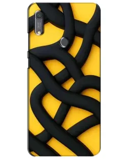 Чехол для Huawei Y6s с картинкой «Черное желтое переплетение» Чехол для Huawei Y6s с картинкой «Черное желтое переплетение»