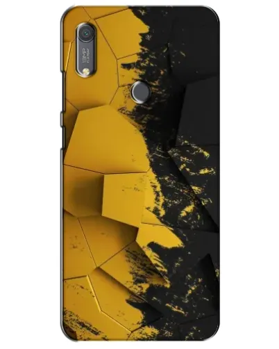 Чехол для Huawei Y6s с картинкой «Золотые осколки геометрии»