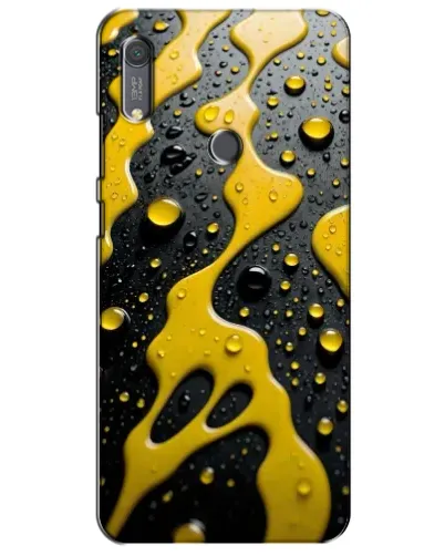 Чехол для Huawei Y6s с картинкой «Жидкое желтое золото»