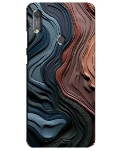 Чехол для Huawei Y6s с картинкой «Цветные волны каньона»