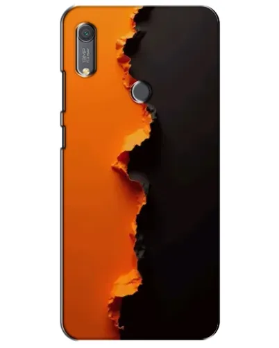 Чехол для Huawei Y6s с картинкой «Оранжевый разлом»