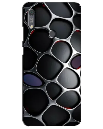 Чехол для Huawei Y6s с картинкой «Объемная темная решетка»