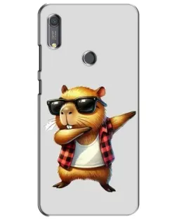 Чехол для Huawei Y6s с картинкой «Капибара рэпер даб»