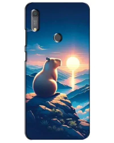 Чехол для Huawei Y6s с картинкой «Закат солнца с капибарой» Чехол для Huawei Y6s с картинкой «Закат солнца с капибарой»